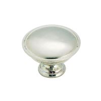 Amerock 14403SCH Cabinet Knob, 1-5/16 in Projection, Zinc, Brushed Chrome 