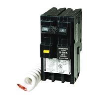 Square D Homeline HOM250GFICP Circuit Breaker, GFCI, Mini, 50 A, 2 -Pole, 120/240 V, Fixed Trip, Plug Mounting