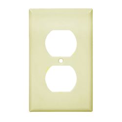 Eaton Wiring Devices 2132V Wallplate, 4-1/2 in L, 2-3/4 in W, 1 -Gang, Thermoset, Ivory, High-Gloss 