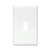 Eaton Wiring Devices 2134W Wallplate, 4-1/2 in L, 2-3/4 in W, 1 -Gang, Thermoset, White, High-Gloss 