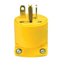 Eaton Wiring Devices 4509-BOX Electrical Plug, 2 -Pole, 20 A, 250 V, NEMA: NEMA 6-20, Yellow 