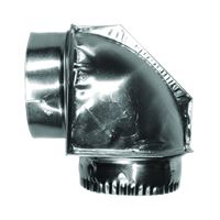 BUILDERS BEST SAF-T-DUCT 010151 Close Elbow, 4.2 in Connection, Male x Female Thread, Aluminum 