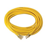CCI 2884 Extension Cord, 12 AWG Cable, 50 ft L, 15 A, 125 V, Yellow 