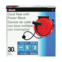 CCI 48006 Power Cord Reel, 30 ft L Cord, 14 AWG Wire, 125 V, Orange 