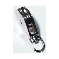 BARON 0173ZD-1 Rope Pulley, 1/4 in Rope, 1 in Sheave, Chrome 