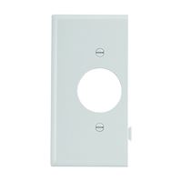 Eaton Wiring Devices STE7W Sectional Wallplate, 4-1/2 in L, 2-3/4 in W, 1 -Gang, Polycarbonate, White, High-Gloss 