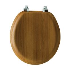 Mayfair 9601CP378 Toilet Seat, Round, Wood Veneer, Natural Oak 