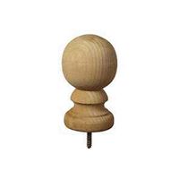 UPF 106088 Post Top, 5-1/4 in H, Colonial Ball, Pine, White 