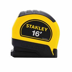 Stanley STHT30812 Measuring Tape, 16 ft L Blade, 3/4 in W Blade, Steel Blade, ABS Case, Black/Yellow Case 