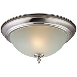 Boston Harbor F51WH02-1005-BN Two Light Flush Mount Ceiling Fixture, 120 V, 60 W, 2-Lamp, A19 or CFL Lamp 