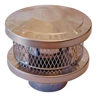 AmeriVent 6HS-RCS Vent Cap, 6 in Connection, Stainless Steel, Galvanized 