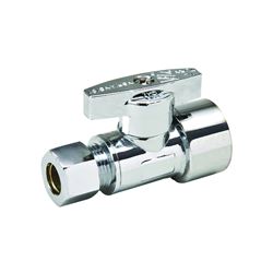 Southland 191-232HC Supply Line Stop Valve, 3/8 x 1/2 in Connection, Compression x FIP, 125 psi Pressure, Brass Body 