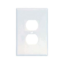 Eaton Wiring Devices 2142W-BOX Receptacle Wallplate, 5-1/4 in L, 3-1/2 in W, 1 -Gang, Thermoset, White, High-Gloss 10 Pack 