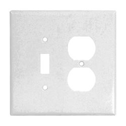 Eaton Wiring Devices 2148W-BOX Combination Wallplate, 4-1/2 in L, 4-9/16 in W, 2 -Gang, Thermoset, White 10 Pack 