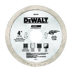 DeWALT DW4790 Tile Blade, 4 in Dia, 1/16 in Thick, 5/8 to 7/8 in Arbor 