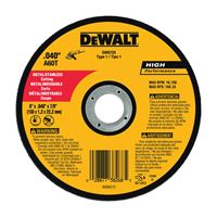 DeWALT DW8725 Cutting Wheel, 6 in Dia, 0.04 in Thick, 7/8 in Arbor, Very Fine, Aluminum Oxide Abrasive 