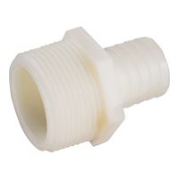 Anderson Metals 53701-1008 Hose Adapter, 1/2 in, Barb, 5/8 in, MIP, 150 psi Pressure, Nylon, Pack of 5 