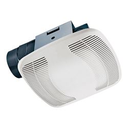 Air King BFQ110 Exhaust Fan, 8-11/16 in L, 9-1/8 in W, 0.5 A, 120 V, 1-Speed, 100 cfm Air, ABS, White 