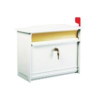 Gibraltar Mailboxes MSK000W Mailbox, Polymer, White, 17.1 in W, 8.4 in D, 13.3 in H 