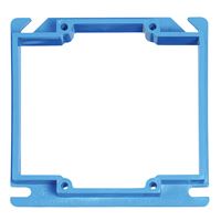 Carlon A420RR Electrical Box Cover, 4 in L, 4 in W, Square, PVC, Blue 