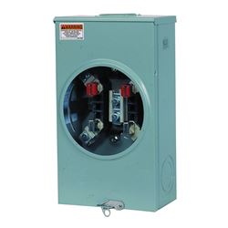 Siemens SUAT317-0G Meter Socket, 1 -Phase, 200 A, 600 V, 4 -Jaw, Overhead Cable Entry, NEMA 3R Enclosure 