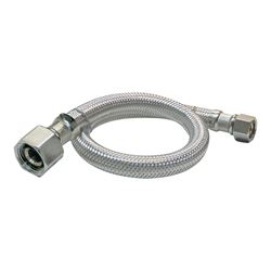 Plumb Pak EZ Series PP23839 Sink Supply Tube, 1/2 in Inlet, Compression Inlet, 1/2 in Outlet, FIP Outlet, 30 in L 