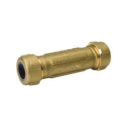 B & K 160-303NL Pipe Coupling, 1/2 in, Compression, Brass, 125 psi Pressure 