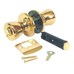 US Hardware D-600B Door Privacy Lockset, Metal, Brass 