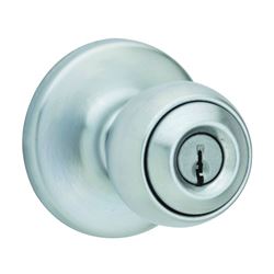 Kwikset 450P 26D Storeroom Lever, Satin Chrome, Residential, 2-3/8 to 2-3/4 in Backset, 1-3/8 to 1-3/4 in Thick Door 
