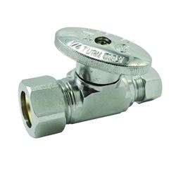 Plumb Pak PP2041PCLF Shut-Off Valve, 5/8 x 3/8 in Connection, Compression, Brass Body 