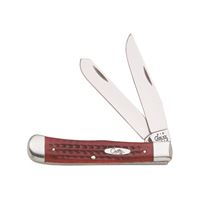 CASE 783 Folding Pocket Knife, 3-1/4 in Clip, 3.27 in Spey L Blade, Stainless Steel Blade, 2-Blade, Red Handle 