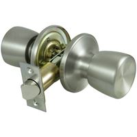 ProSource TS630V-PS Door Knob, Knob Handle, Metal, Stainless Steel, 2-3/8 to 2-3/4 in Backset, 44 x 57 mm Strike 