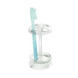 iDESIGN 45320 Toothbrush Stand, Plastic, Clear 2 Pack 
