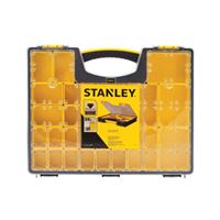 Stanley 014725R Tool Organizer, 25-Compartment, Black/Clear Yellow 