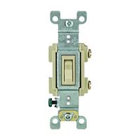 Leviton RS115-ICP Switch, 15 A, 120 V, Push-In Terminal, Thermoplastic Housing Material, Ivory 