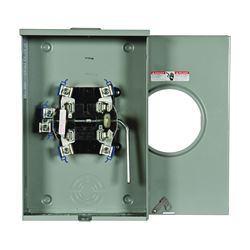 Siemens 40405-02MR Meter Socket, 1 -Phase, 200 A, 600 V, 5 -Jaw, Overhead, Underground Cable Entry 