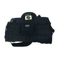 Bucket Boss 64018 Tool Bag, 18 in W, 11 in D, 12 in H, 17-Pocket, Poly Fabric, Black 