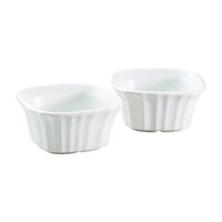 Corningware 1111281 Bake Dish Set, 7 oz Capacity, Stoneware, French White, Dishwasher Safe: Yes