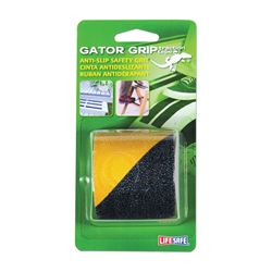Incom RE175 Safety Grit Tape, 5 ft L, 2 in W, PVC Backing, Black/Yellow 