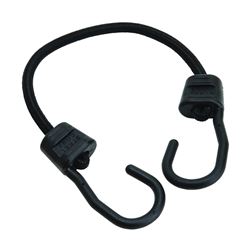 Keeper Ultra Series 06068 Bungee Cord, 18 in L, Rubber, Black, Hook End 10 Pack 