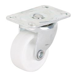 ProSource JC-B03-PS Swivel Caster, 1-1/4 in Dia Wheel, 16 mm W Wheel, Plastic Wheel, White, 40 lb 