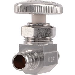 SharkBite COLORmaxx Series 23062LF Straight Stop Valve, 1/2 x 3/8 in Connection, Barb, 80 psi Pressure, Brass Body 
