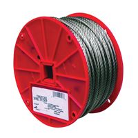 Campbell 7000426 High-Strength Cable, 1/8 in Dia, 250 ft L, 340 lb Working Load, Stainless Steel 