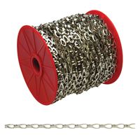Campbell 0713027 Sash Chain, 3, 82 ft L, 25 lb Working Load, Steel, Chrome