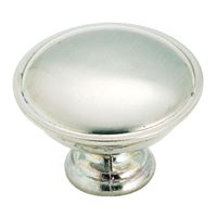 Amerock 1875423 Cabinet Knob, 7/8 in Projection, Zinc, Brushed Chrome 
