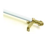 Kenney KN387/1 Cafe Rod, 7/16 in Dia, 48 to 84 in L, Metal, White 