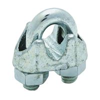 National Hardware 3230BC Series N248-294 Wire Cable Clamp, 1/4 in Dia Cable, 1 in L, Malleable Iron, Zinc 