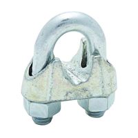 National Hardware 3230BC Series N248-328 Wire Cable Clamp, 1/2 in Dia Cable, 1 in L, Malleable Iron, Zinc 