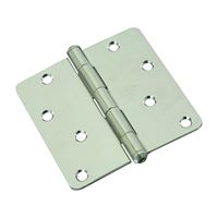 National Hardware N830-273 Door Hinge, Steel, Stainless Steel, Non-Rising, Removable Pin, Full-Mortise Mounting 