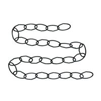 National Hardware V2662 Series N274-993 Extension Chain, 36 in L, Steel, Black 